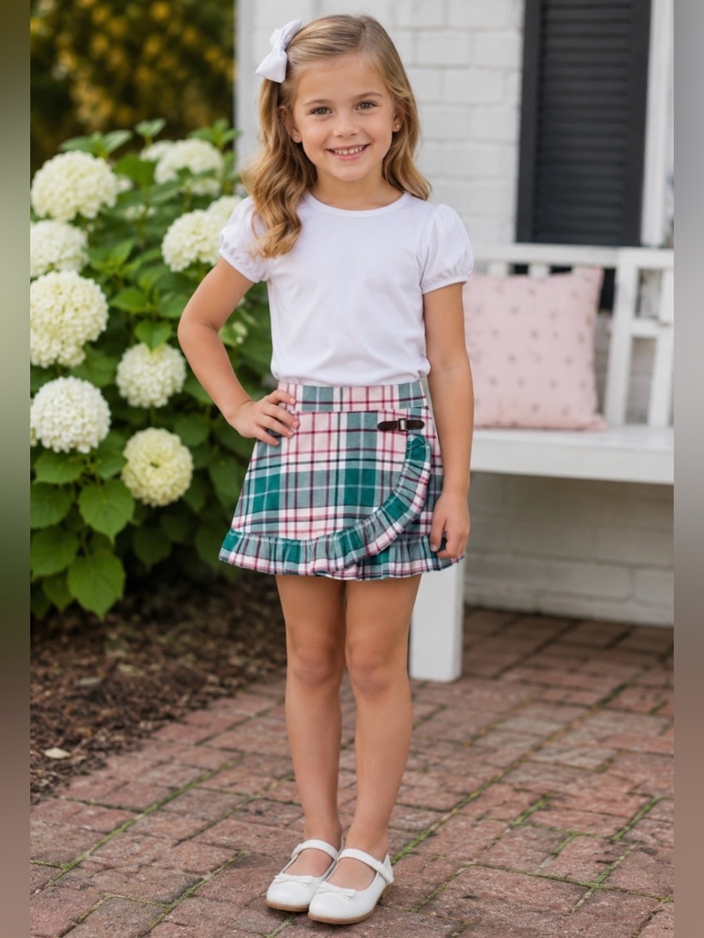 Janie and Jack Plaid Ruffle Skirt